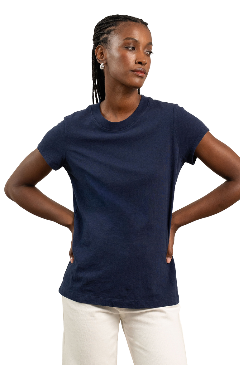 The Vintage Jersey Short Sleeve Tee, Main, color, Navy