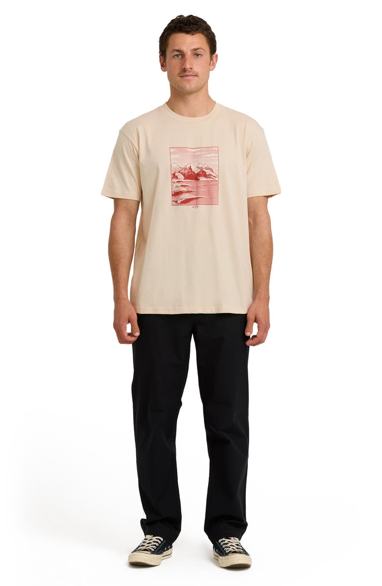 Billabong Up the Point Adventure Division Organic Cotton Graphic T-Shirt, Alternate, color, Chili