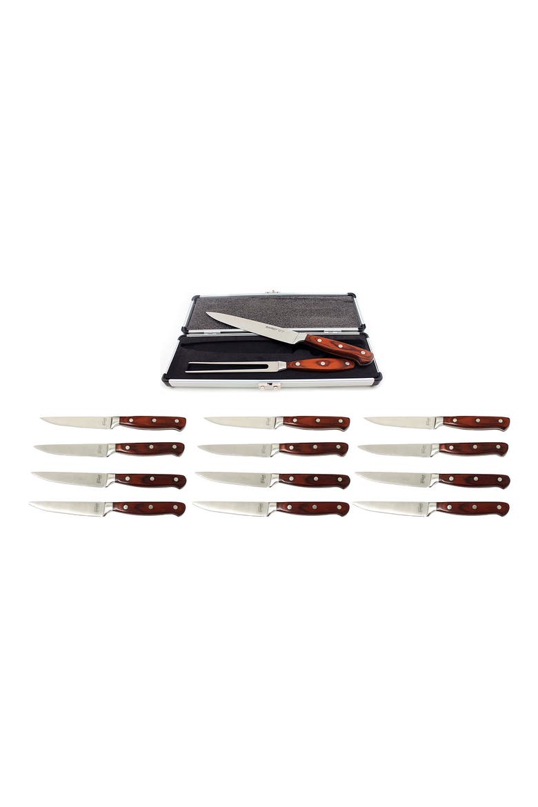 15-Piece Knife Set, Main, color, BROWN