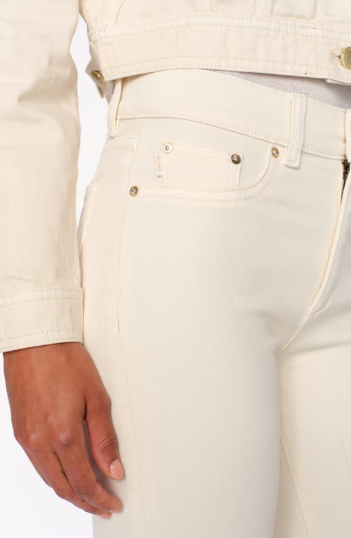 Dl1961 Mara Instasculpt Mid Rise Ankle Straight Leg Jeans In Ecru Dl Airbrushed