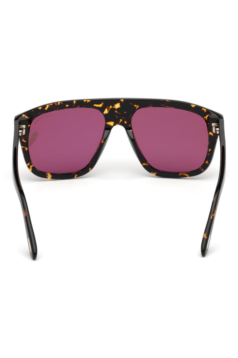 56mm Gradient Square Sunglasses, Alternate, color, DARK HAVANA