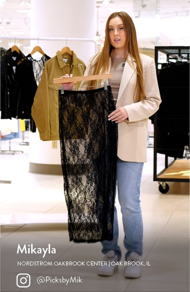 Aura Low Rise Lace Maxi Skirt, sales video thumbnail