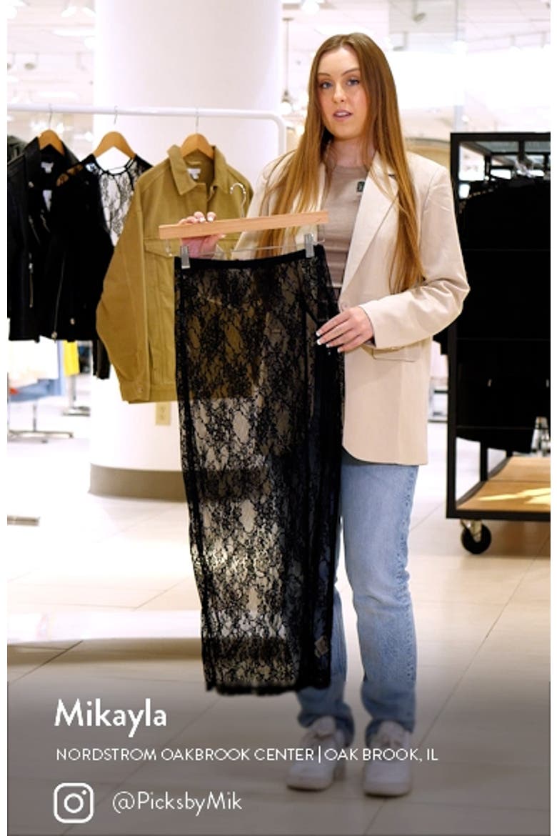 Aura Low Rise Lace Maxi Skirt video