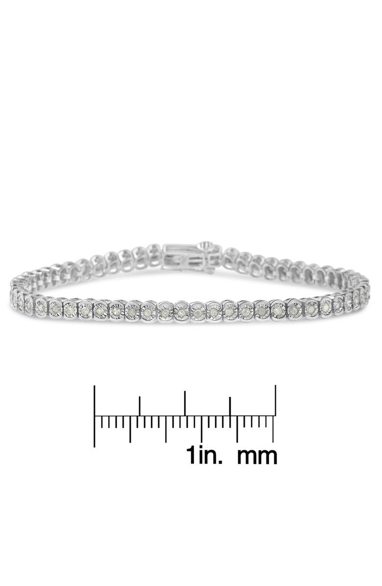 Haus of Brilliance Silver 1.0 Cttw Diamond Miracle-Set Circle Tennis Bracelet, Alternate, color, White