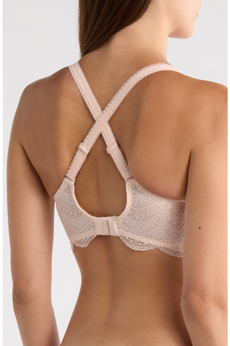 Karma Underwire Lace Demi Bra, Alternate, color, PETAL POWDER