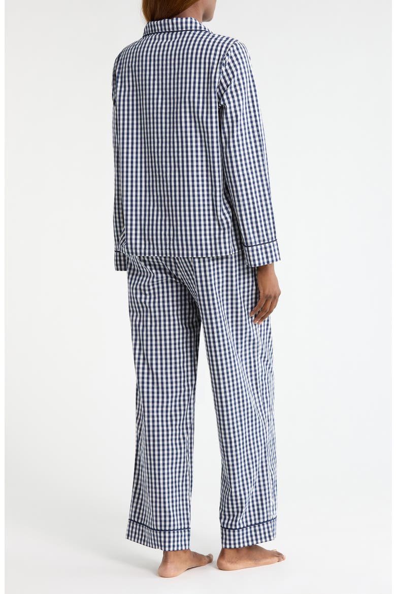 Classic Cotton Pajamas, Alternate, color, NAVY LAURA GINGHAM