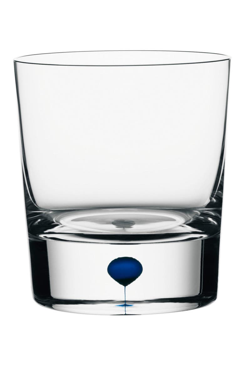 'Intermezzo' Old-Fashioned Glass, Main, color, CLEAR/ BLUE