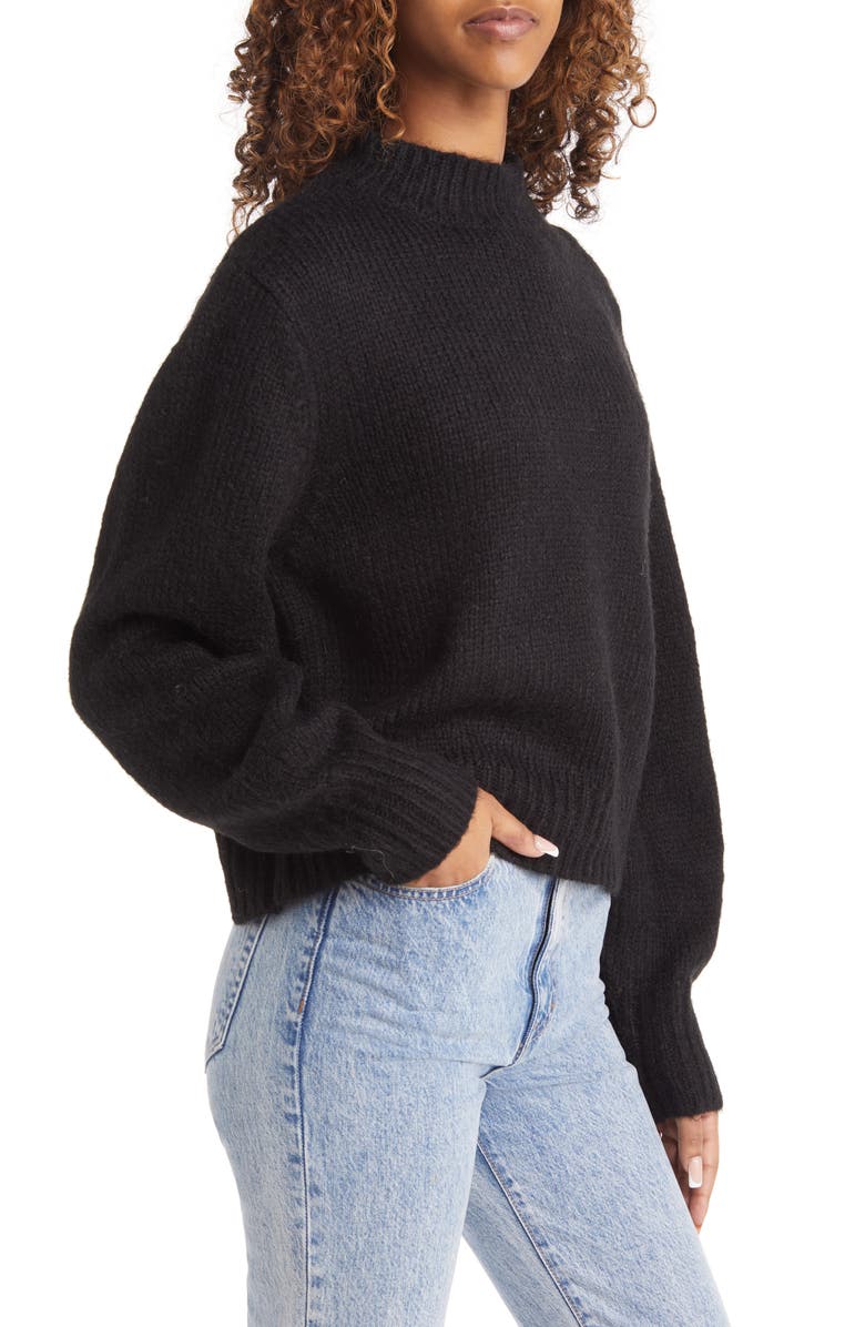 Topshop High Crewneck Sweater, Alternate, color,