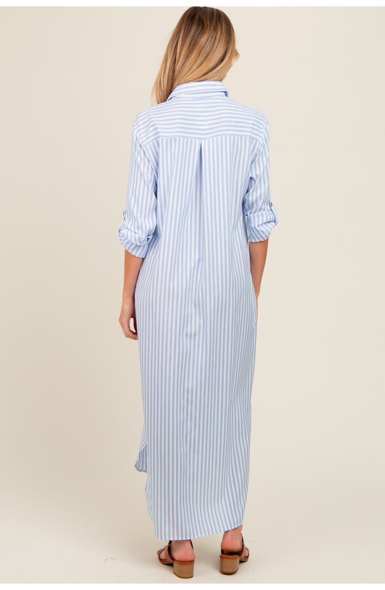 PinkBlush Striped Button Down Maxi Dress, Alternate, color, Light Blue