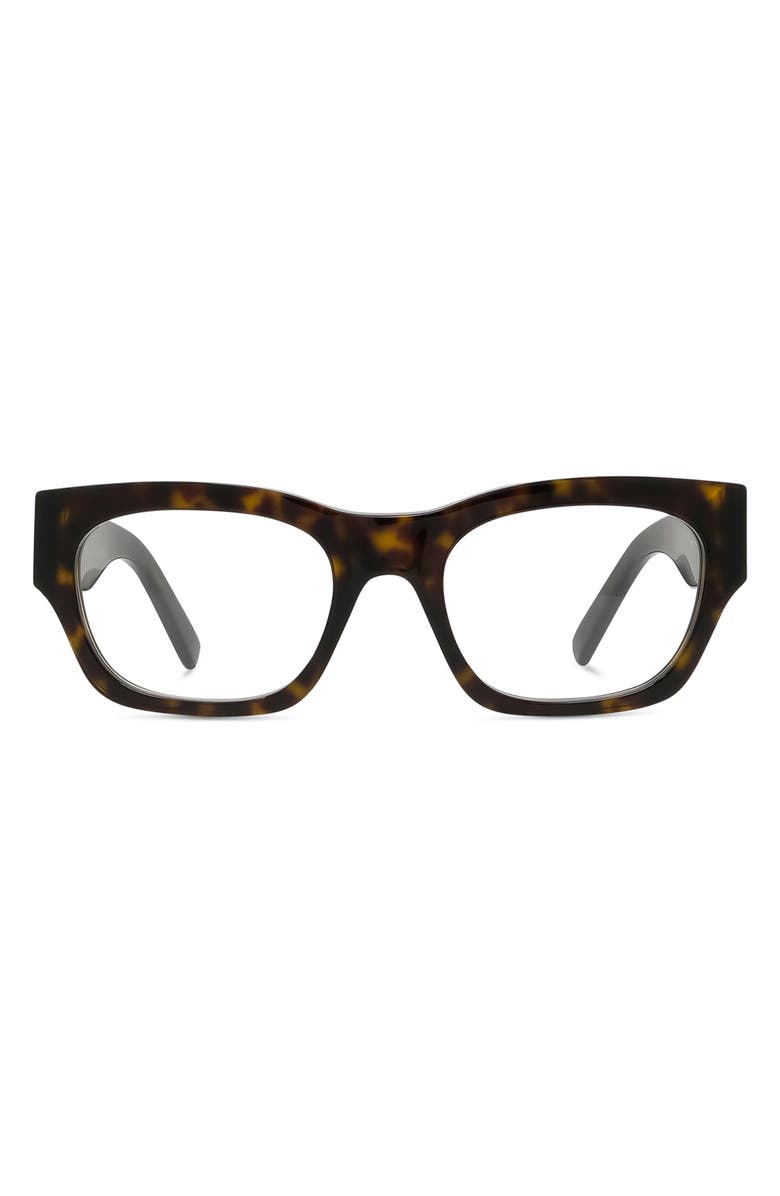 Givenchy 4G 52mm Square Optical Glasses, Main, color, Blonde Havana