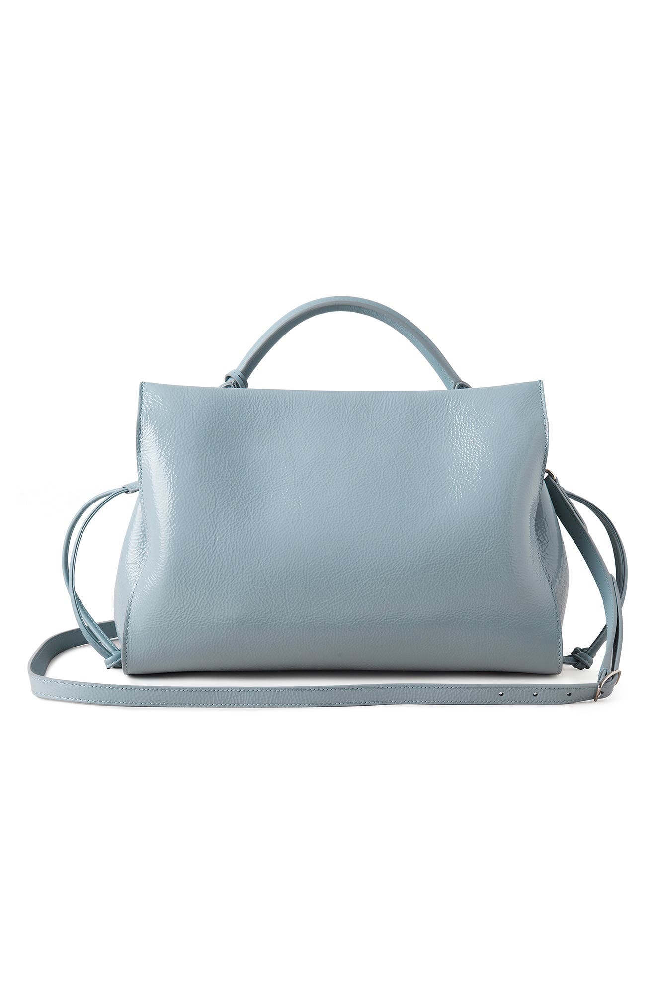 Mulberry Iris Spongy Patent Leather Top Handle Bag, Alternate, color, 