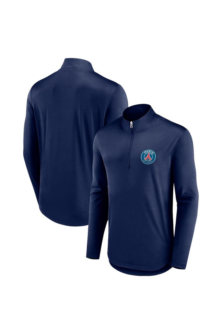 Men's Fanatics Branded Navy Paris Saint-Germain Iconic Quarter-Zip Jacket, Alternate, color, Navy