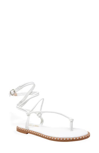 Chase & Chloe Chase And Chloe Studded Ankle Wrap Sandal