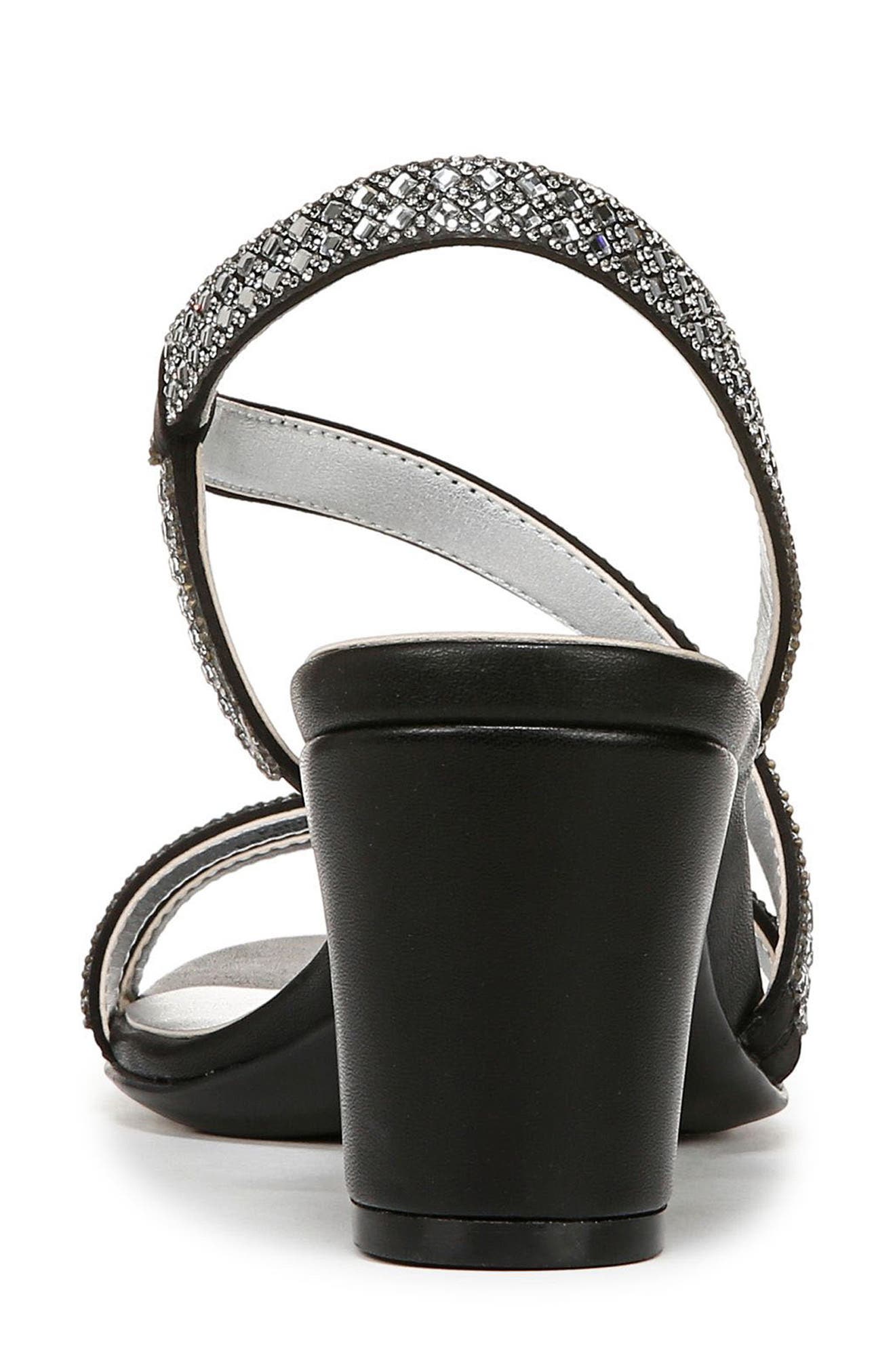 naturalizer vanessa strappy crystal detail block heel evening dress sandals Amazon.com | Naturalizer Womens Vanessa2 Rhinestone Embellished Strappy  Heeled Sandal ,Black,4.5M
