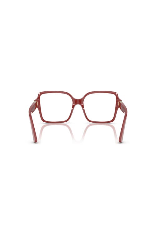 Jimmy Choo 54mm Square Optical Glasses In Red