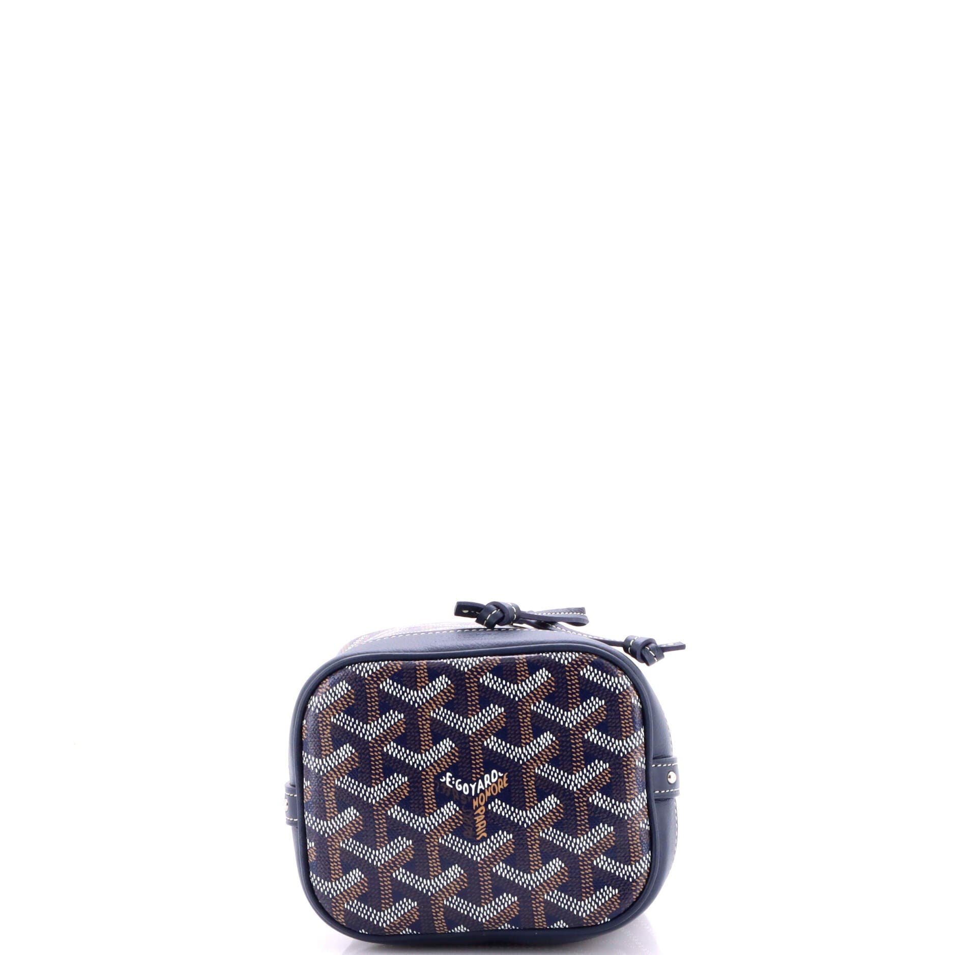 Pre-Owned Goyard Petit Flot Bucket Bag Coated Canvas Mini, Alternate, color, Blue