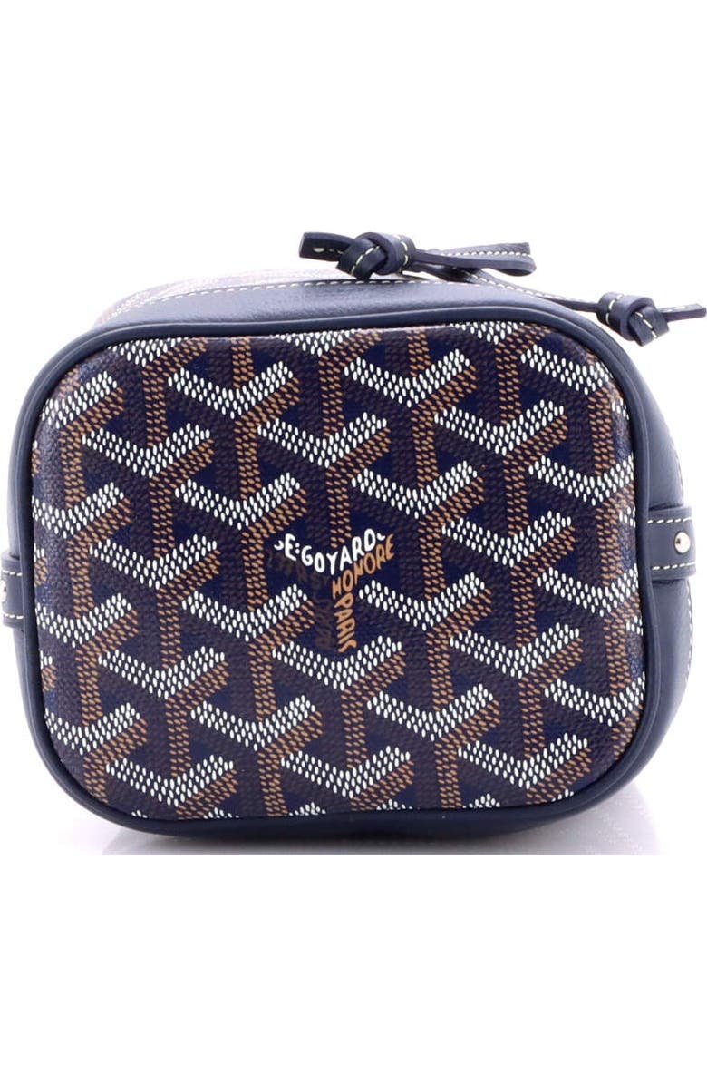 Pre-Owned Goyard Petit Flot Bucket Bag Coated Canvas Mini, Alternate, color, Blue