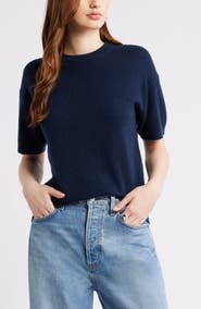 Nordstrom Short Sleeve Cashmere Sweater