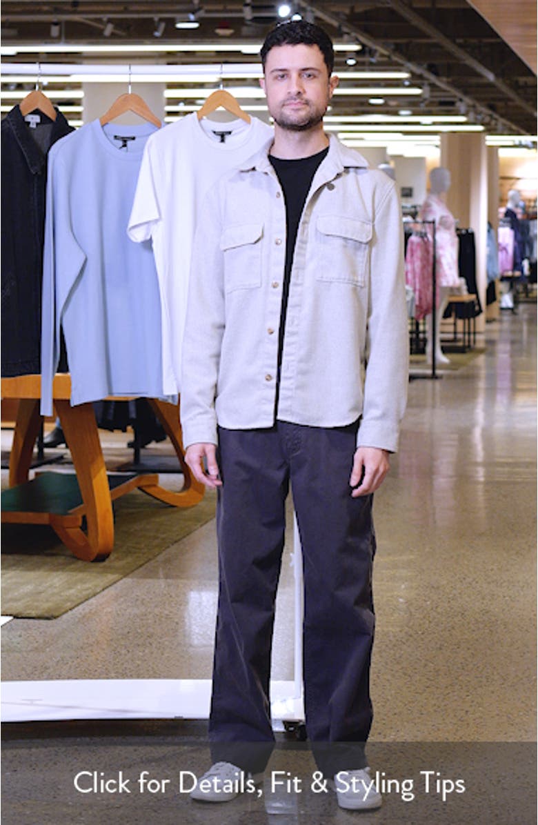 Straight Leg Cotton Stretch Twill Pants, sales video thumbnail