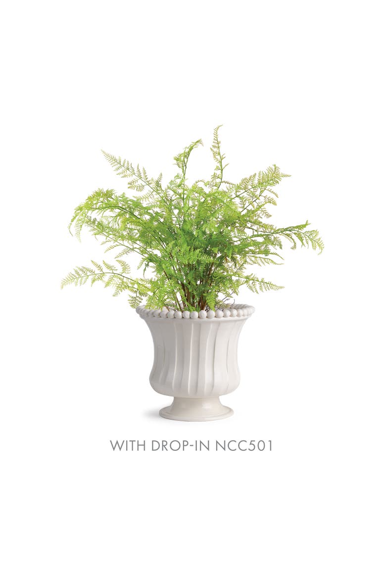 Coletta Petite Flared Vase, Alternate, color, White