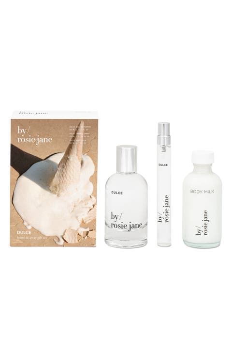 DULCE Home & Away Perfume & Body Milk Gift Set $131 Value (Limited Edition)