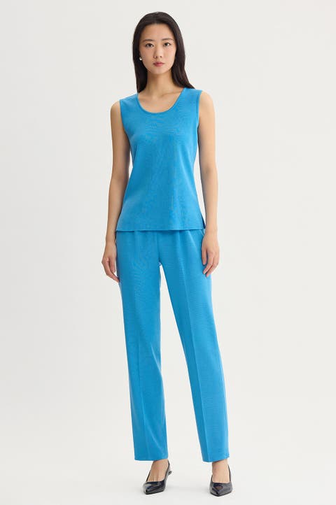 Mid Length Scoop Neck Knit Tank