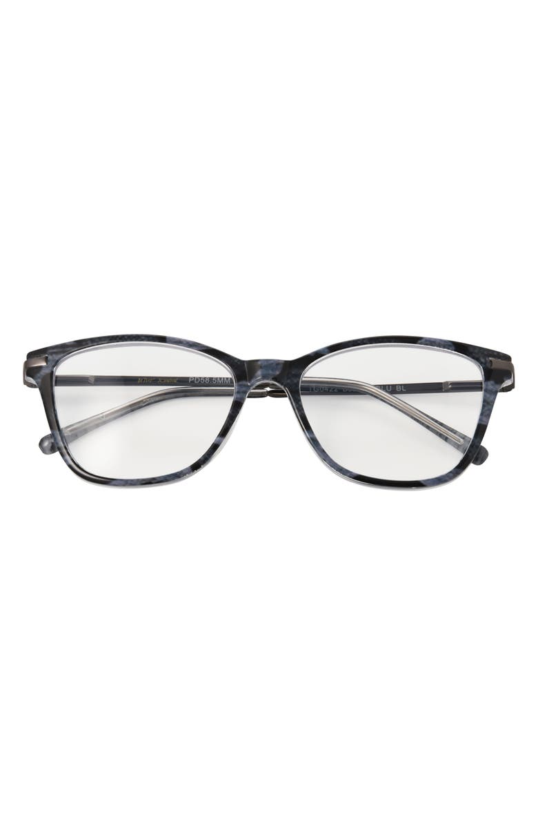 Betsey Johnson Cat Eye Blue Light Blocking Reading Glasses, Alternate, color, 