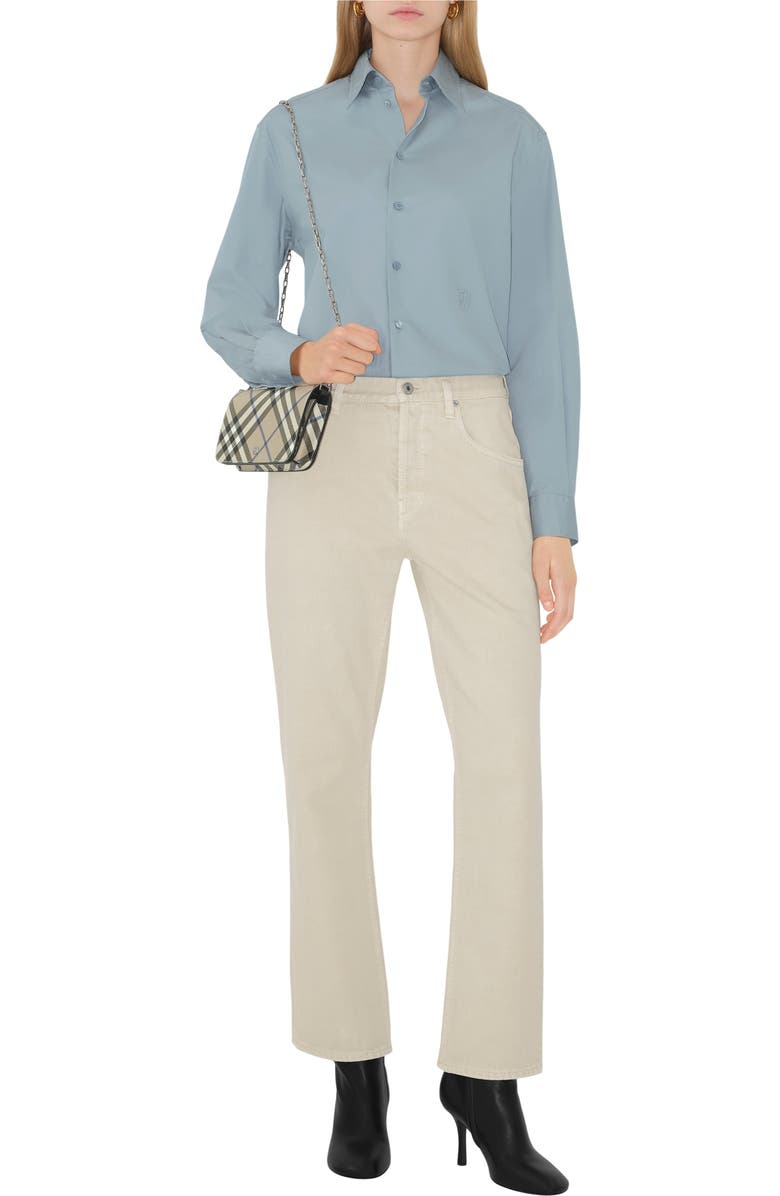 Burberry Check Chain Strap Wallet, Alternate, color,