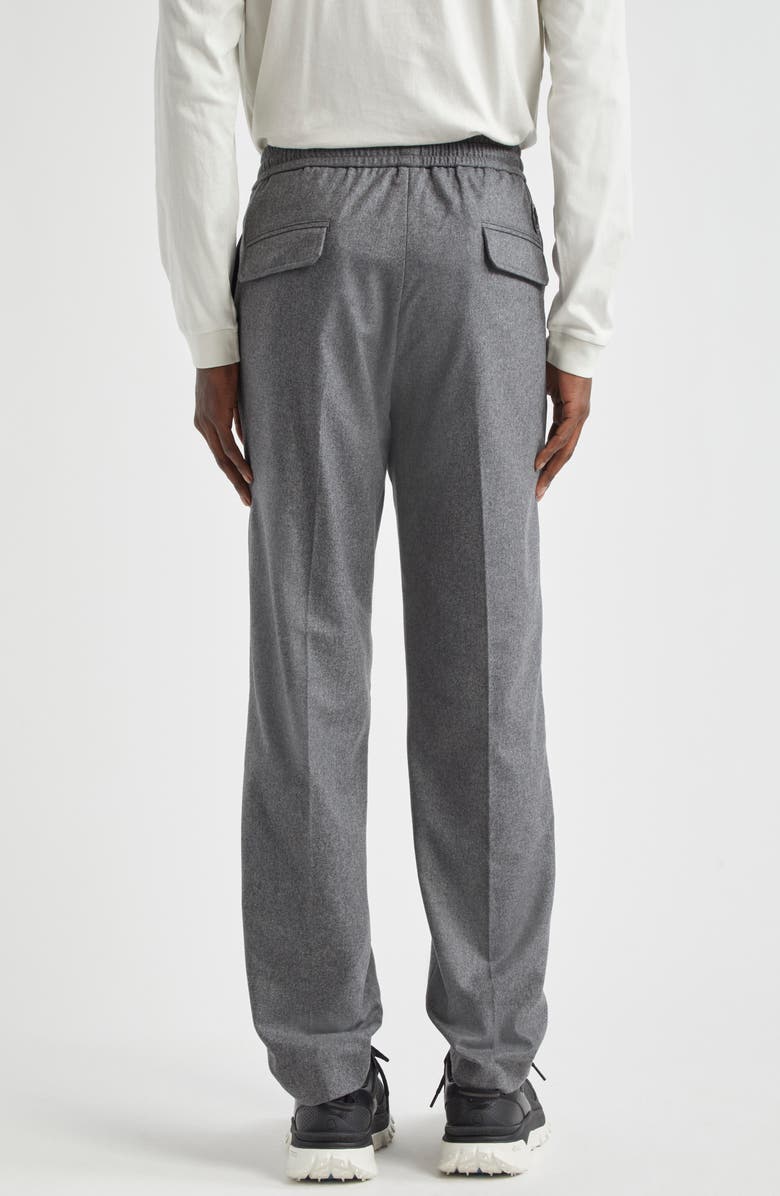 Moncler Sportivo Nylon & Cashmere Drawstring Pants, Alternate, color, Dark Gray
