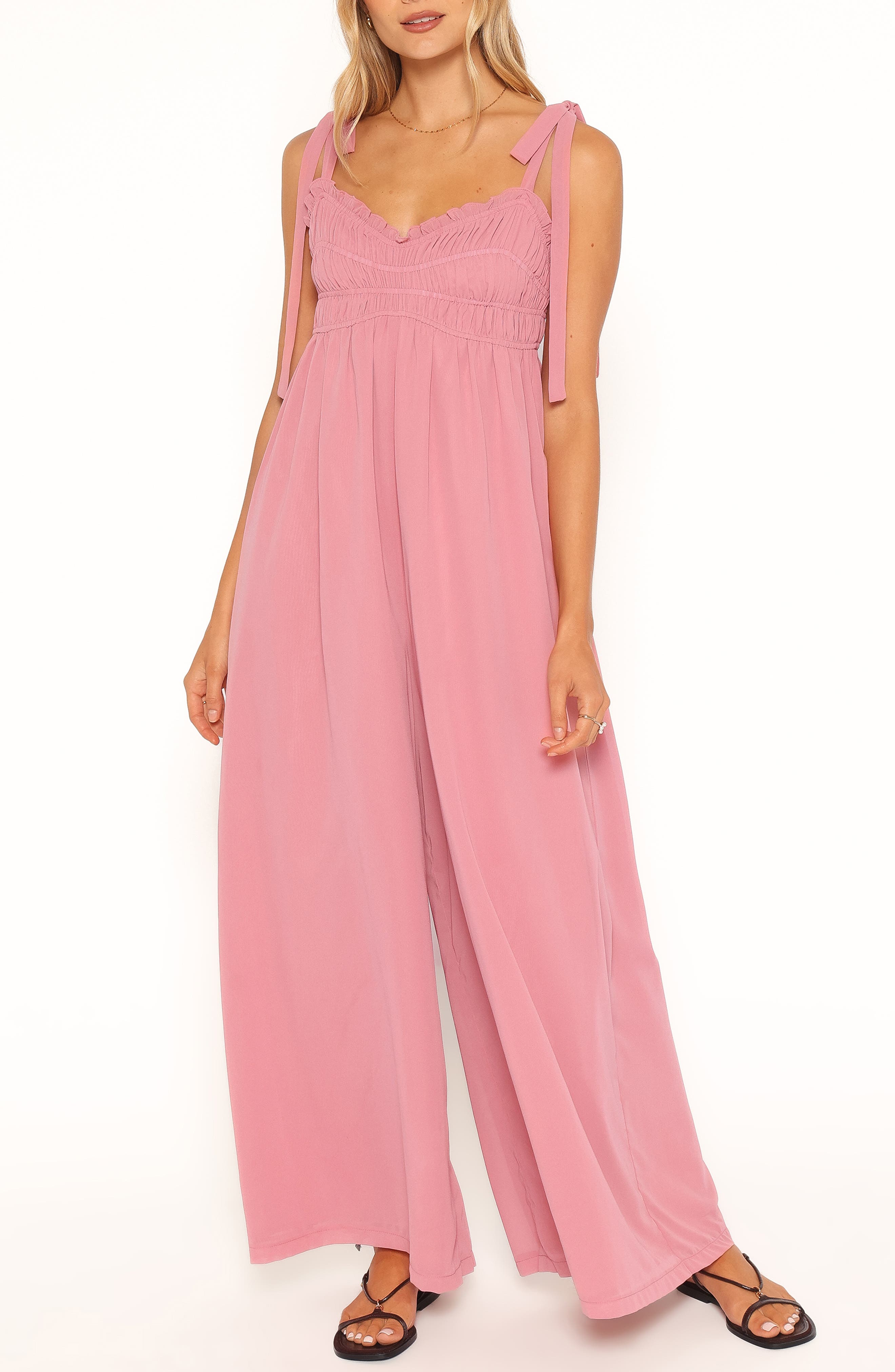 Petal And Pup Petal & Pup Andie Tie Jumpsuit In Pink