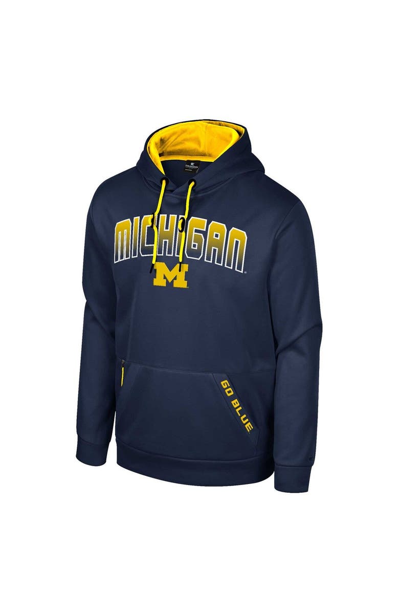 COLOSSEUM Men's Colosseum Navy Michigan Wolverines Reese Pullover Hoodie, Alternate, color, Navy