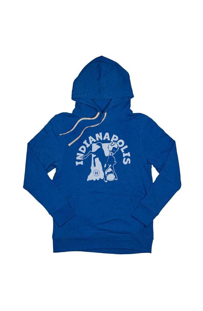 HOMEFIELD Men's Homefield Royal Indianapolis Colts Tri-Blend Pullover Hoodie, Main, color,