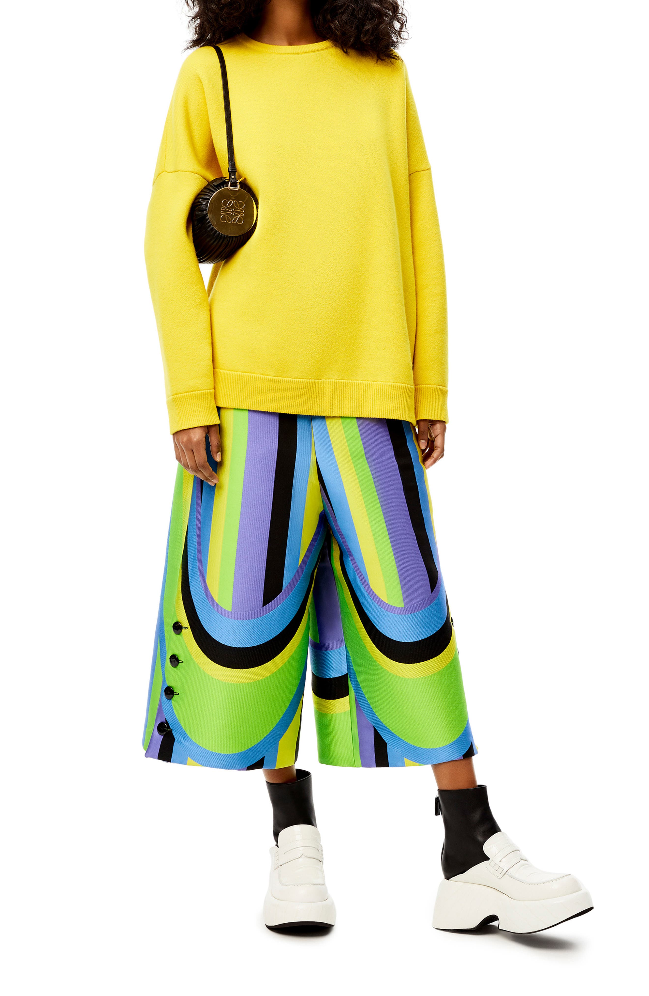 Loewe Pleated Leather Bracelet Pouch, Alternate, color, 