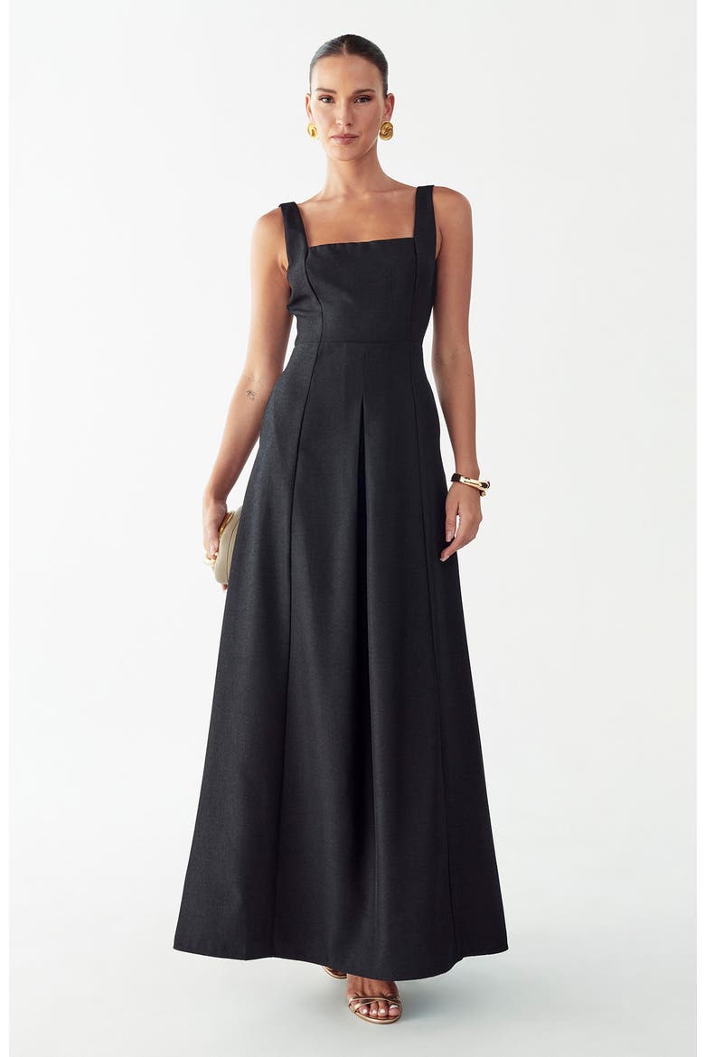 Leonne Midi Dress, Alternate, color, Black