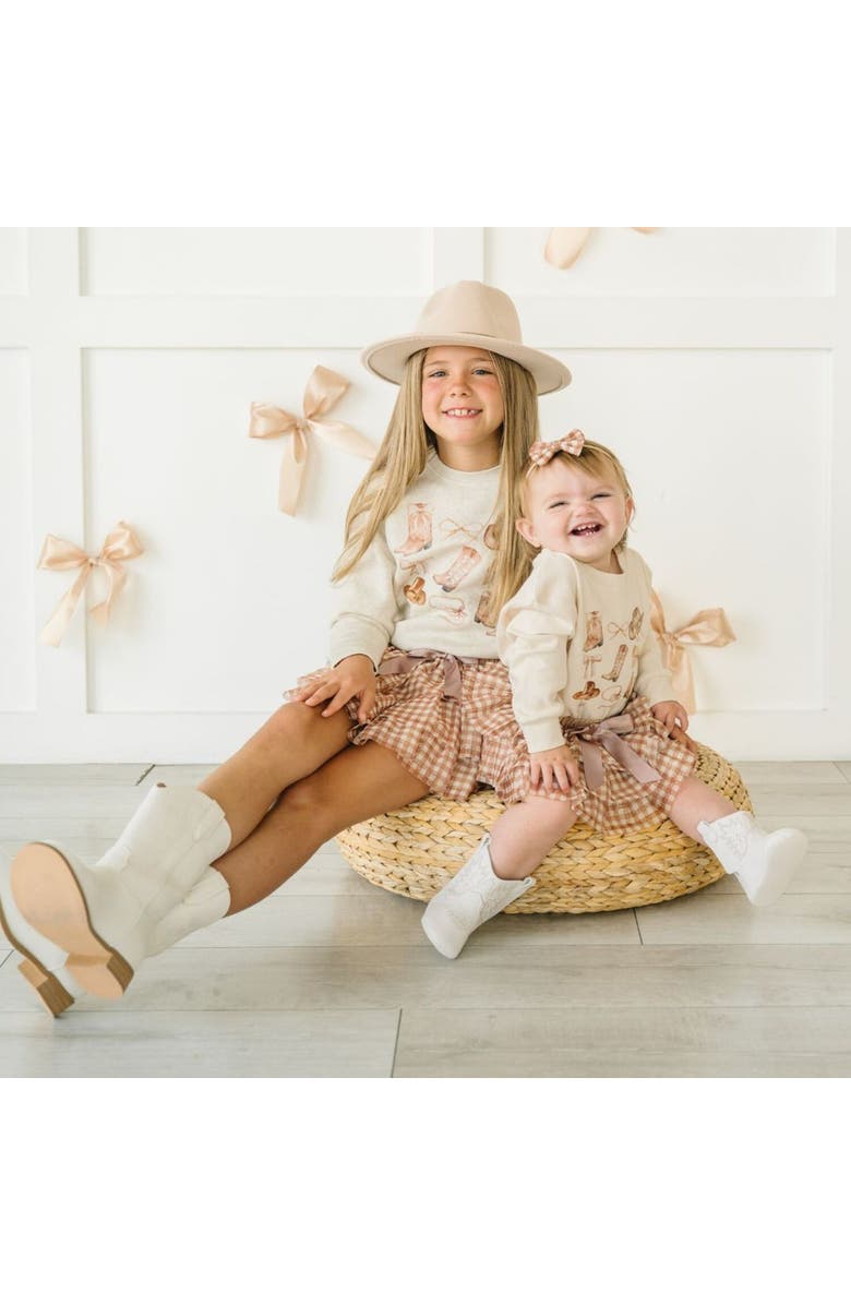 Sweet Wink Cowgirl Cutie Sweatshirt, Alternate, color, Brown Multicolor