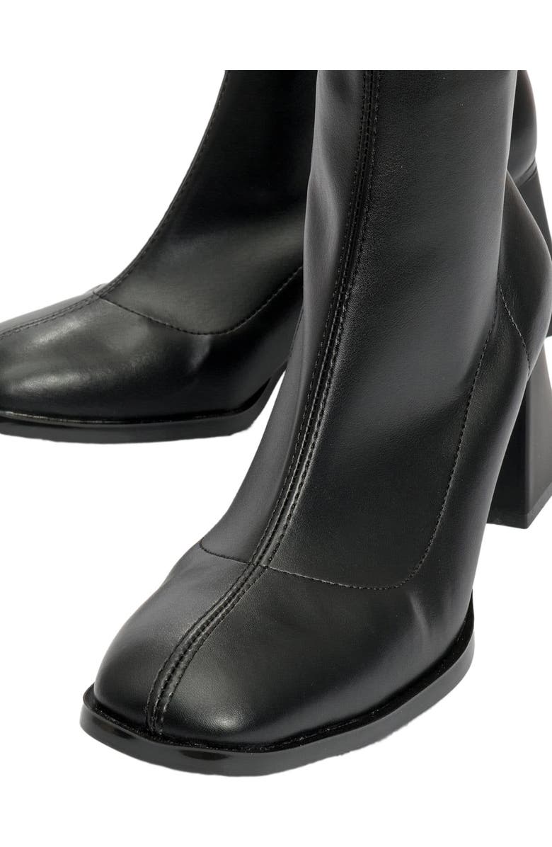 Prologue Shoes Plesa Chunky Heel Boot, Alternate, color, Black Faux Leather