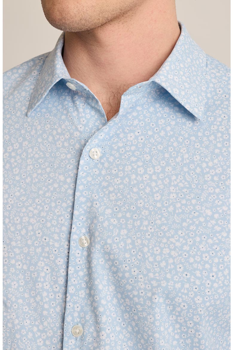 Tech Slim Fit Floral Short Sleeve Button-Up Shirt, Alternate, color, BORDETA FLORAL