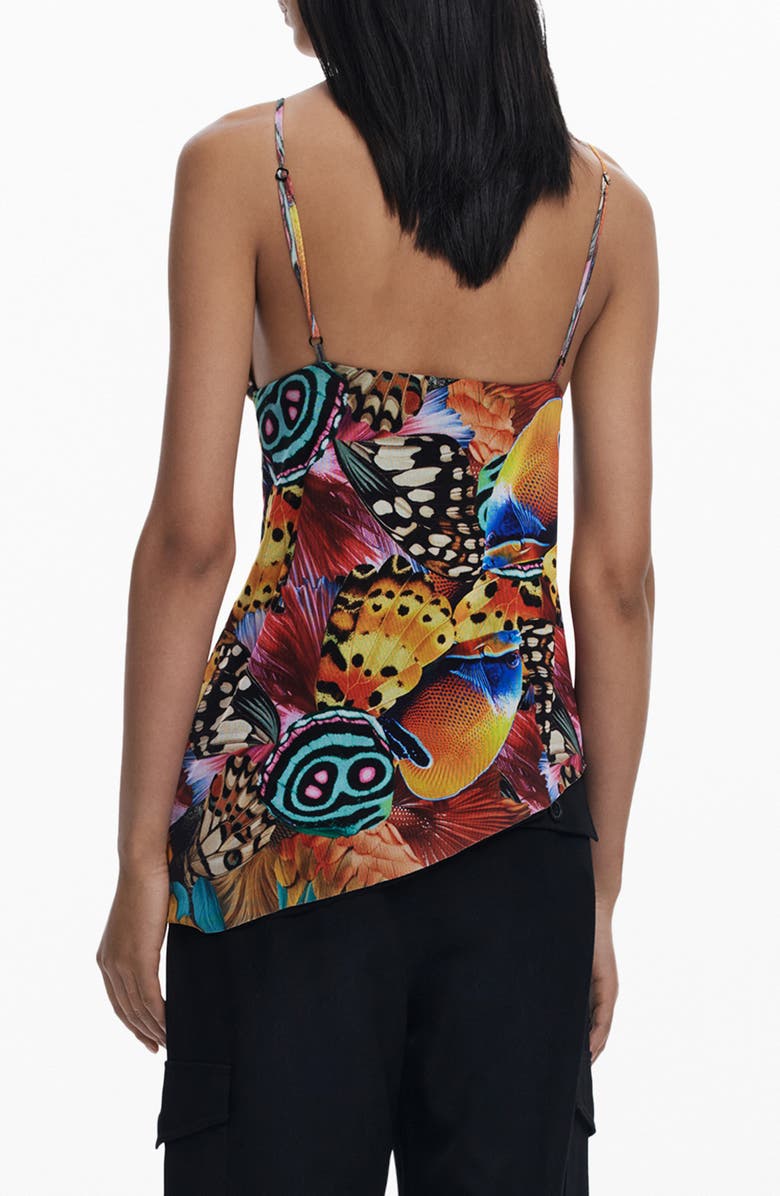 Desigual Ruffle Camisole, Alternate, color, Black