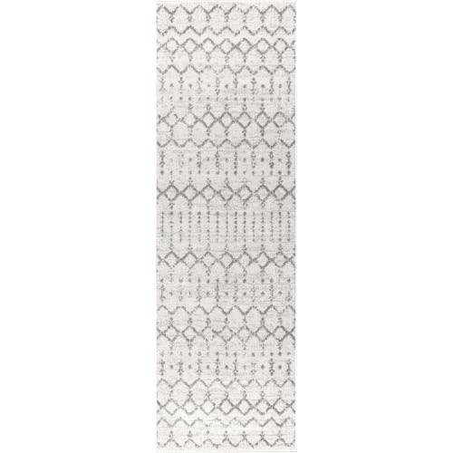 Jonathan Y Moroccan Hype Boho Vintage Diamond Area Rug In Cream/gray
