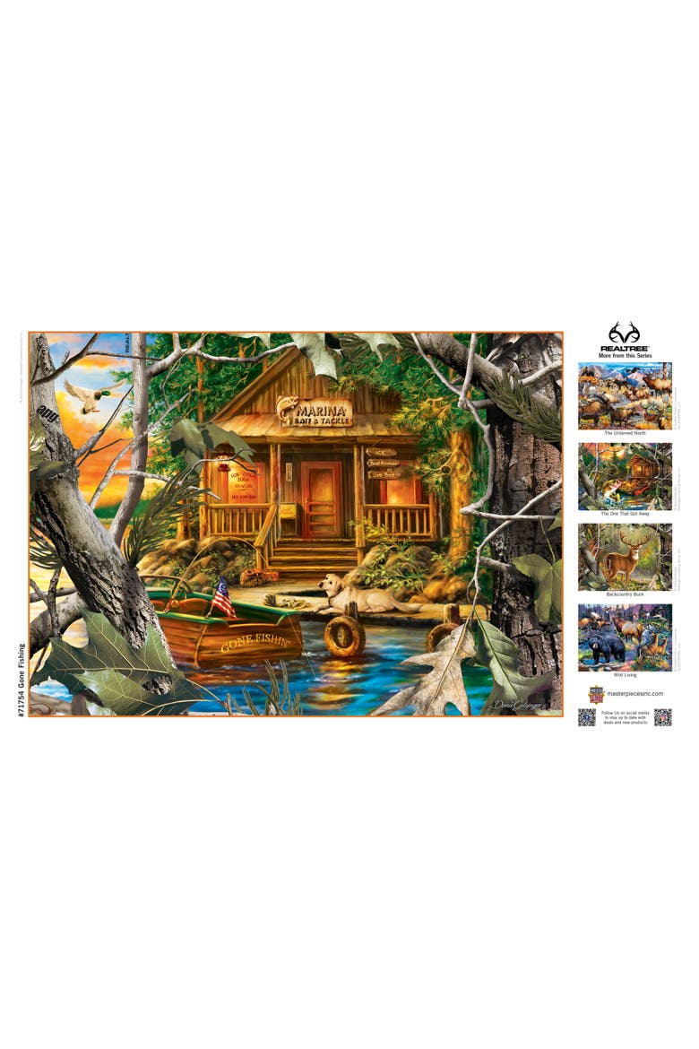 Gone Fishing 1000 Piece Jigsaw Puzzle, Alternate, color, Multicolor