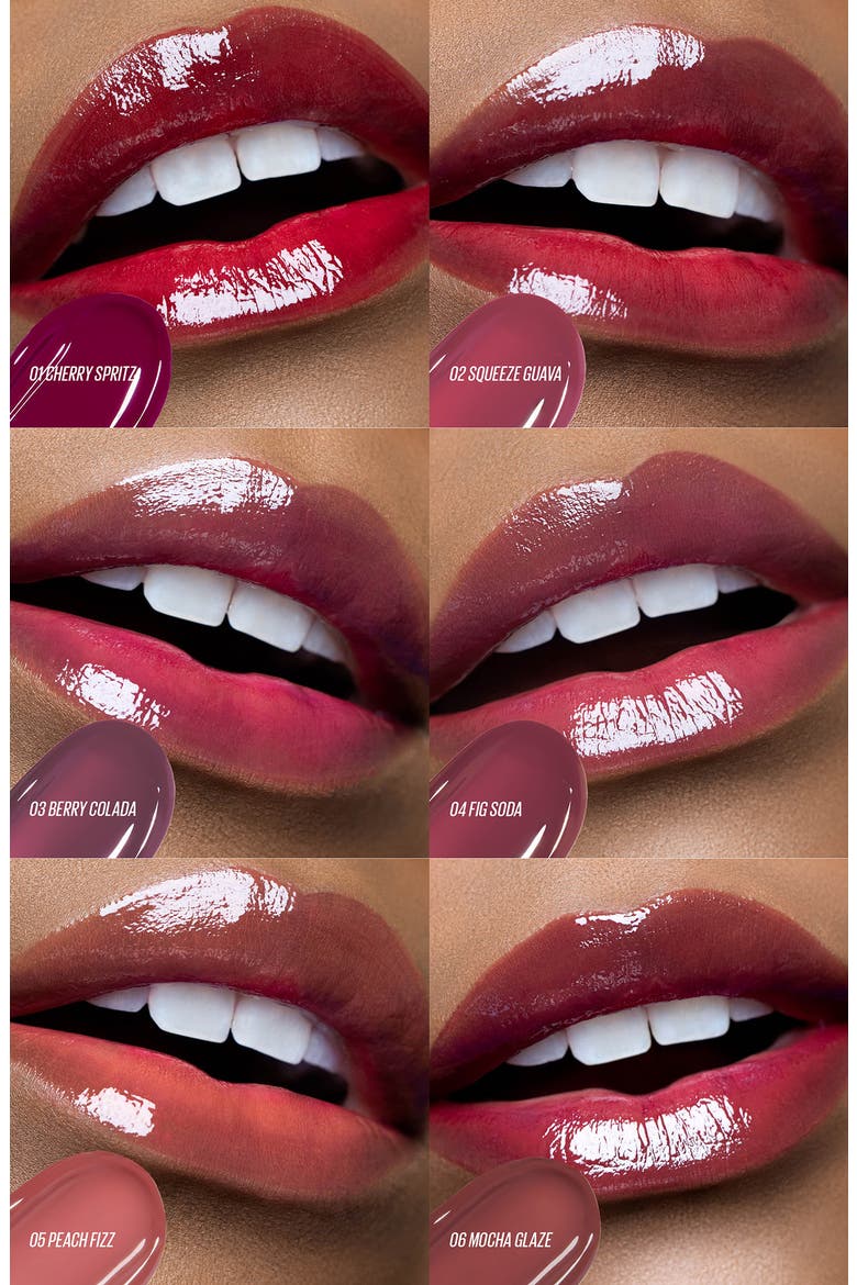 Jelly Charm Lip & Blush Stain with Glazed Key Chain, Alternate, color, PEACH FIZZ