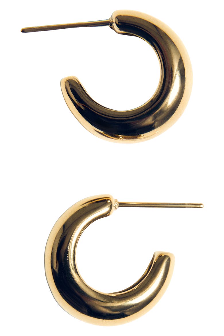 Semi Hoop Earrings, Alternate, color, GOLD