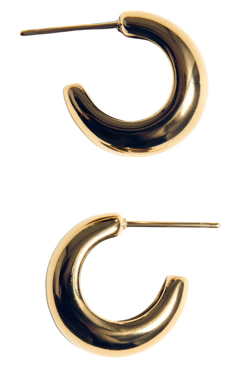 MANGO Semi Hoop Earrings, Alternate, color, Gold