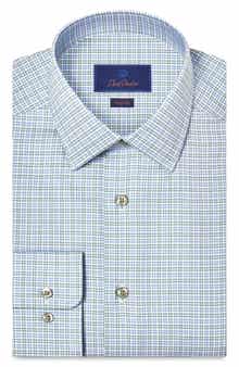 Regular Fit Check Cotton Twill Dress Shirt