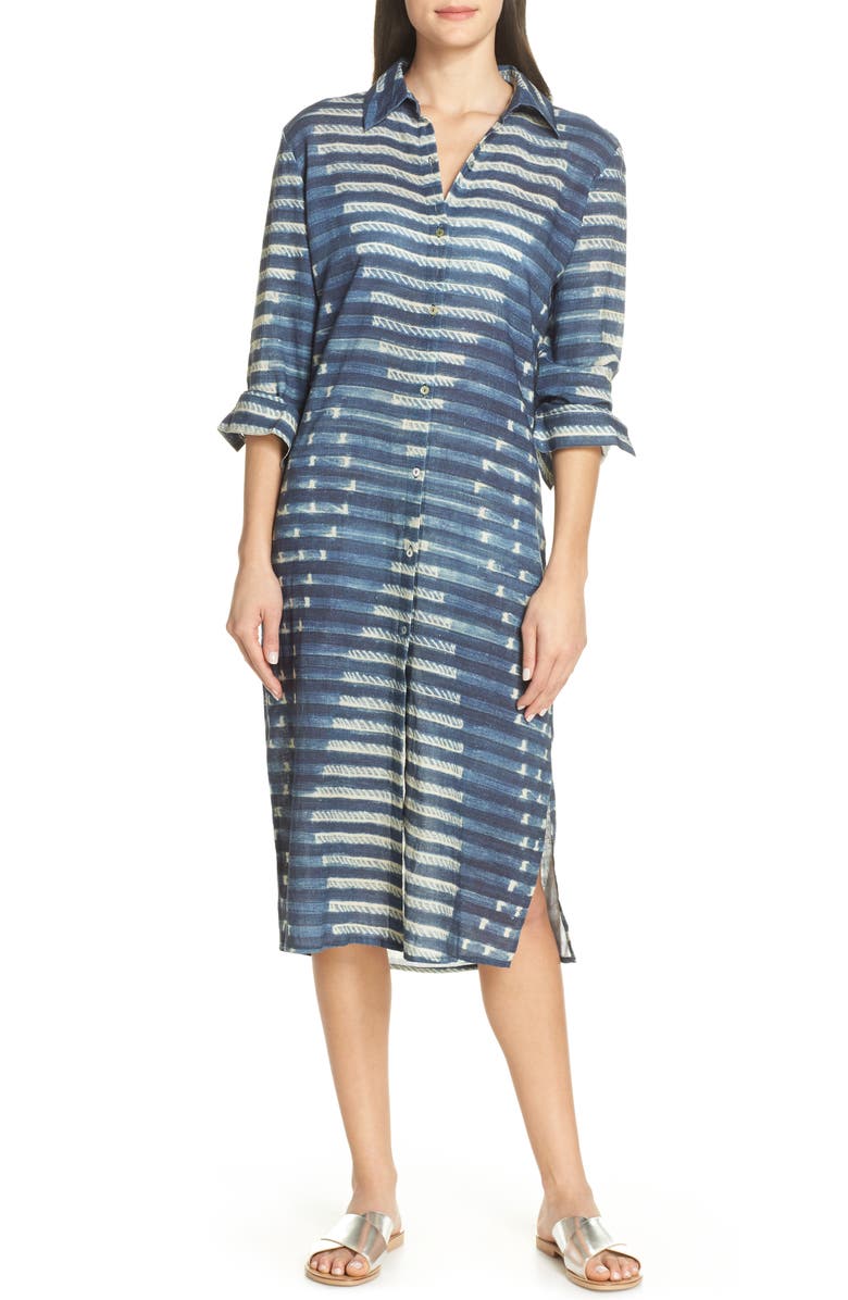 Lenny Niemeyer Rustic Cover-Up Shirtdress, Main, color, 