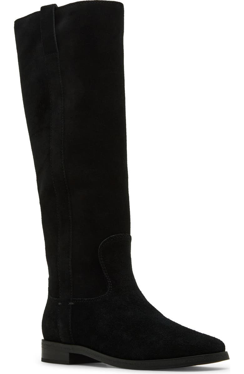 Blondo Deacon Knee High Waterproof Riding Boot, Main, color, Black Suede