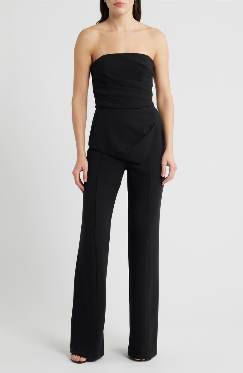 Black Halo Rockie Strapless Jumpsuit, Main, color, Black