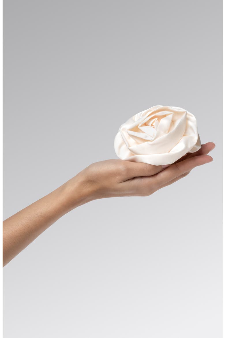 Rosette Cloud Hair Clip, Alternate, color, CREAM