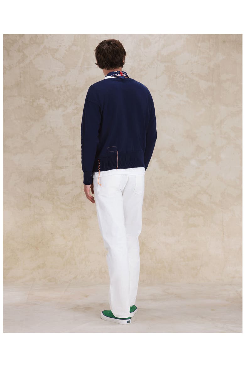 Noah Cotton Crewneck Sweater, Alternate, color, BLUE
