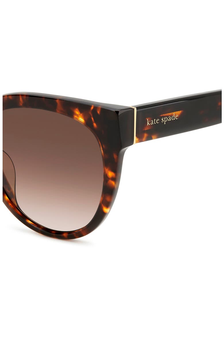 Javana 54mm Polarized Round Cat Eye Sunglasses, Alternate, color, HAVANA